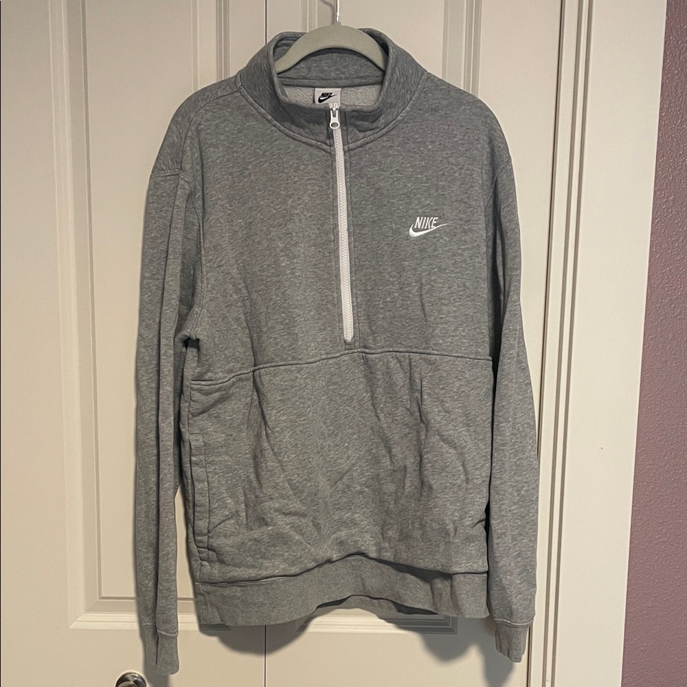 Nike Gray Half-Zip Sweatshirt Pullover
